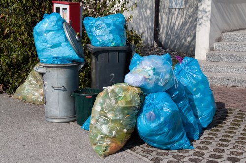 Advanced waste sorting and recycling system in action.