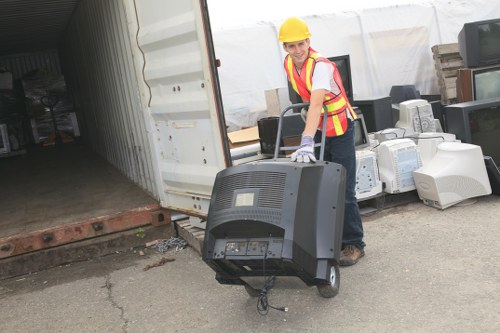 Professional recycling process in a commercial setting